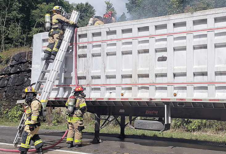Tractor Trailer Catches Fire | News, Sports, Jobs - The Intermountain